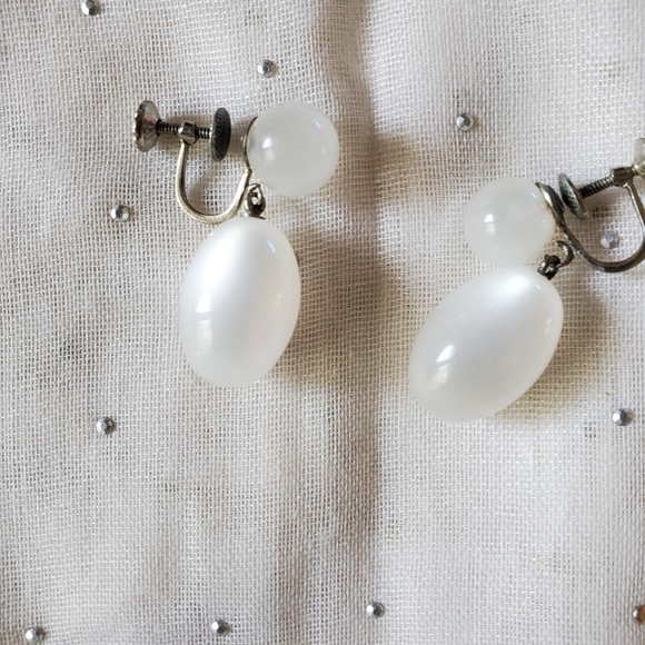 1950s White  Moon glow 3 pc set - Picture 4 of 7